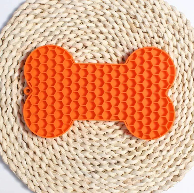 Bone Silicone Pet Lick Mat