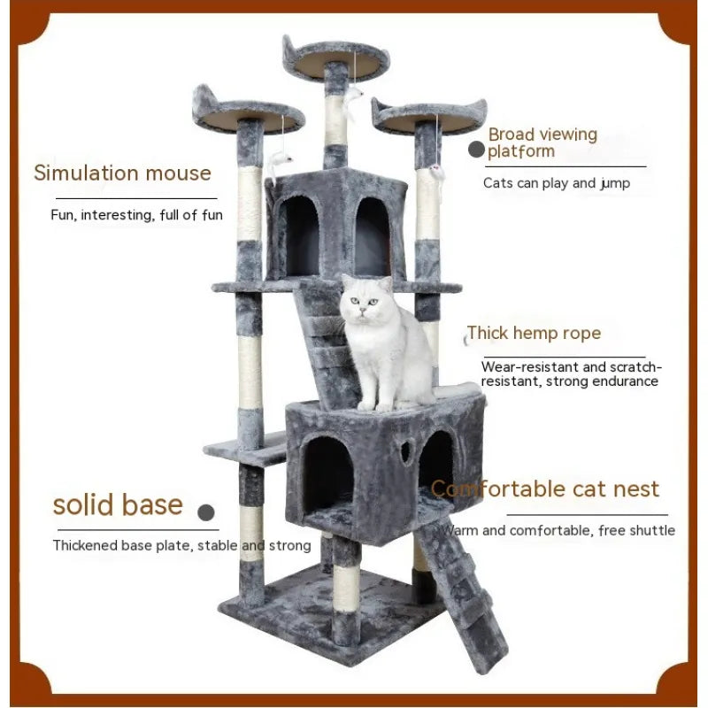Large Gray Cat Tree