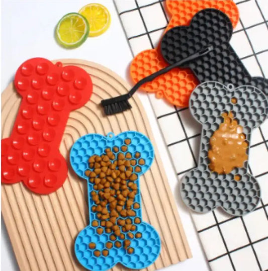 Bone Silicone Pet Lick Mat