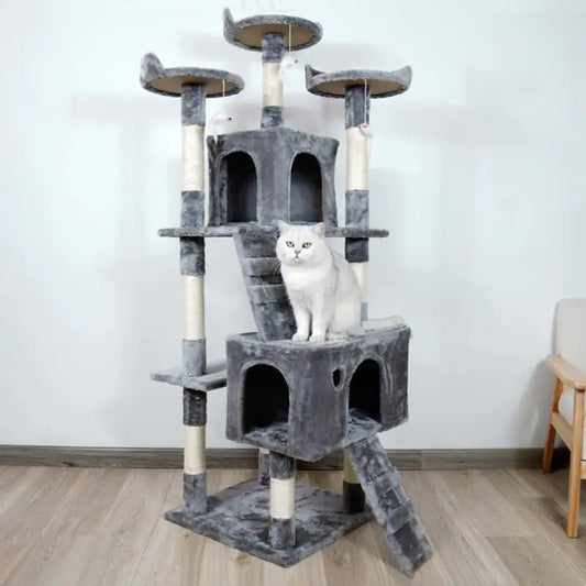 Large Gray Cat Tree